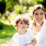 Woman and child enjoying Newark Spring Concert Series