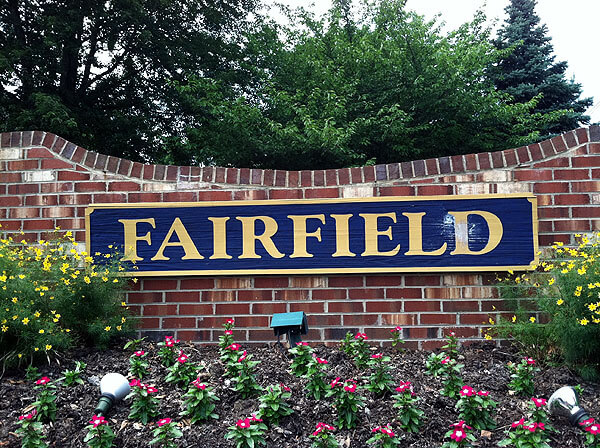 Photo of the entrance sign to Fairfield 