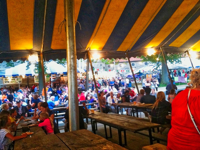 Tent at St Anthony's Italian festival